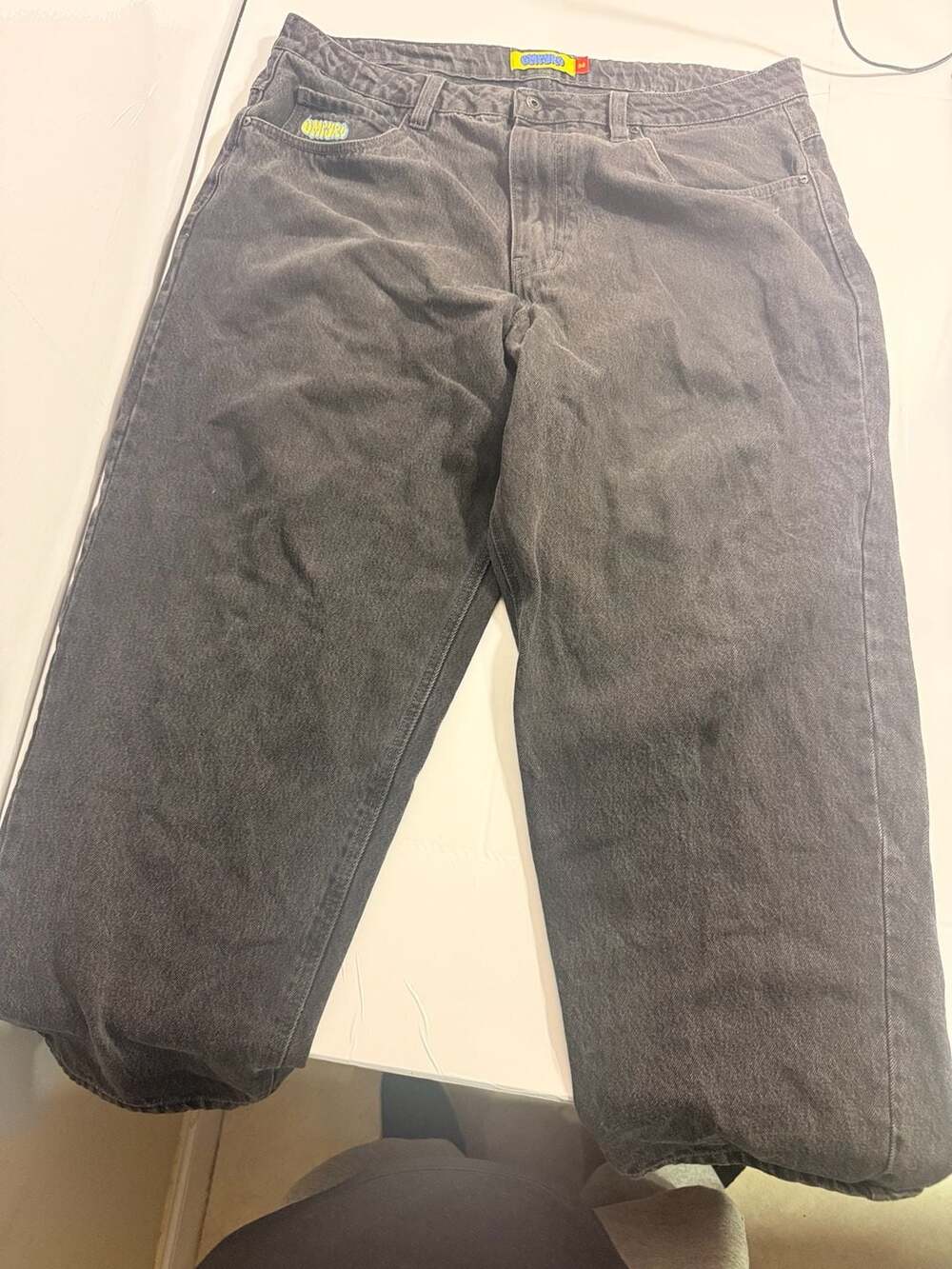Empyre Loose Fit Skate Jeans Size 36 Washed Black Denim